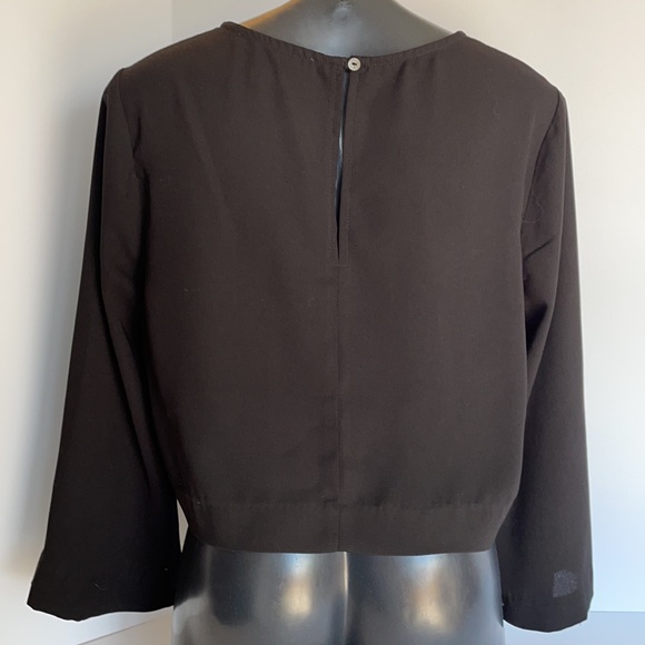 FOREVER 21 black long sleeve top, size L - Picture 3 of 6